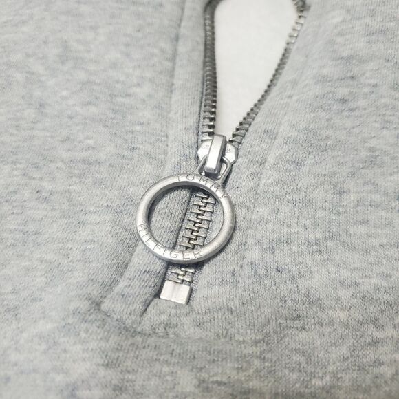 Tommy Hilfiger Women Med Pullover Sweater Grey Heathered Long Sleeve V Neck Soft - Picture 9 of 12